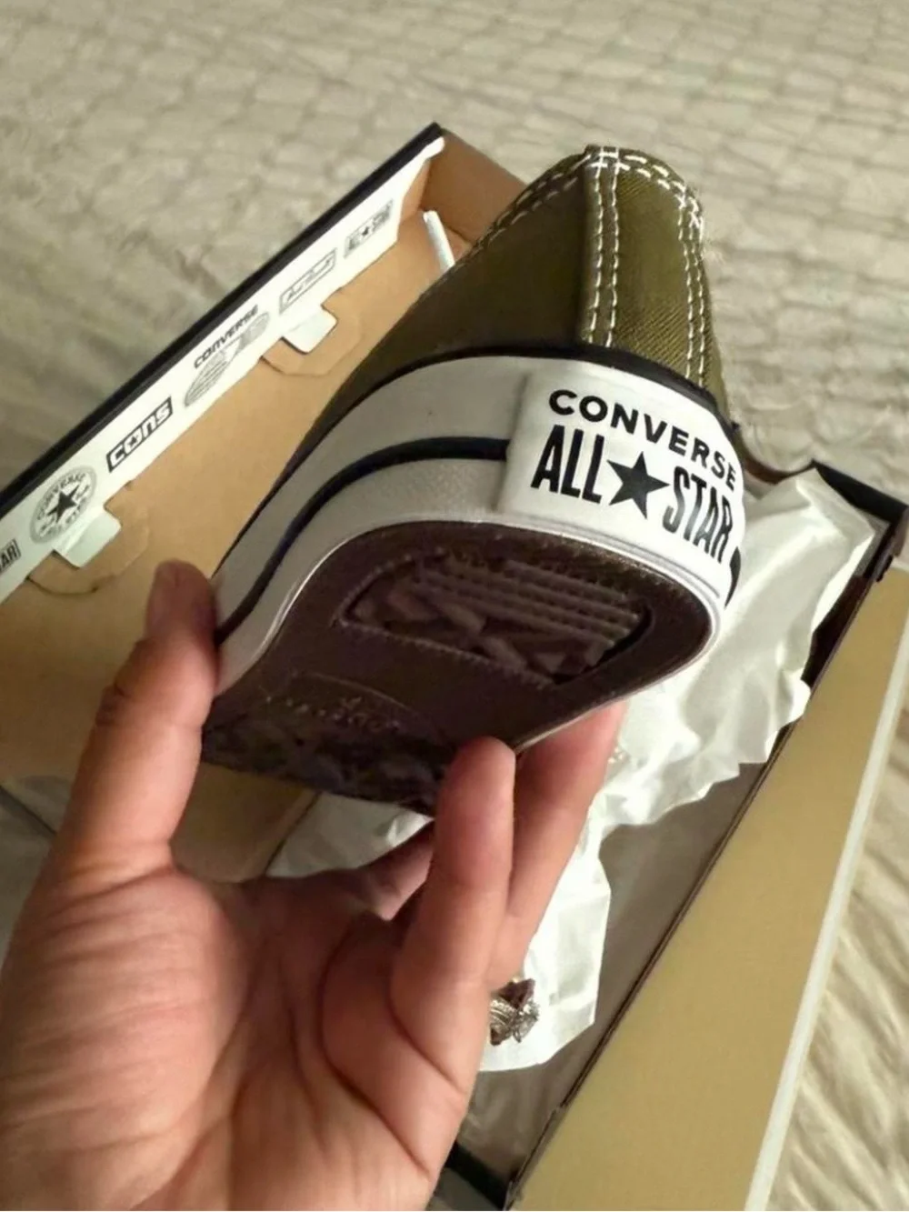 Converse All Star Low Top Olive Green Canvas Sneakers